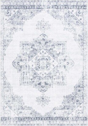 Layla LAY104 Power Loomed Area Rug - Ivory Grey/Charcoal - 8'x10'