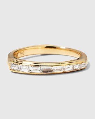 Baguette Slimline Stack Ring with Diamonds