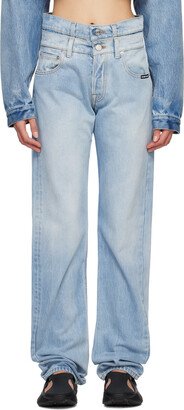 VTMNTS Blue Double Waist Jeans