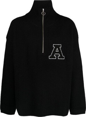 Team logo-patch sweater