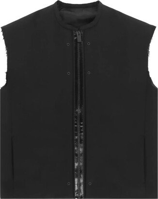 Black Virgin Wool Gilet