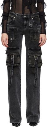 Gray Cargo Pocket Jeans