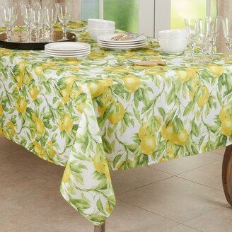 Saro Lifestyle Casual Tablecloth With Printed Lemon Design, Multi,