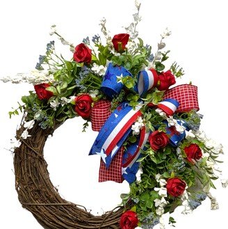 Patriotic Front Door Wreath