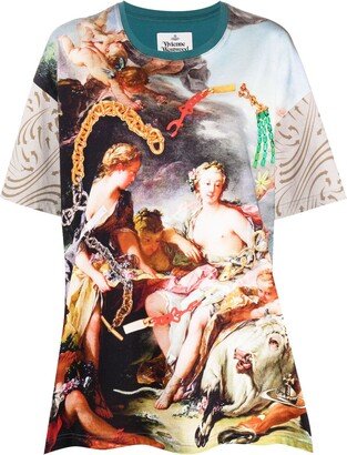 painting-print cotton T-shirt