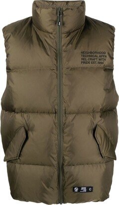 Logo-Embroidered Padded Down Vest