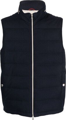 High-Neck Zip-Fastening Gilet