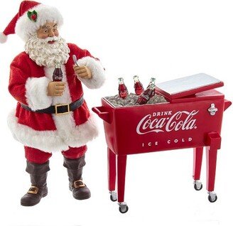 Kurt Adler Coke Santa with Table Cooler, 2 Piece Set