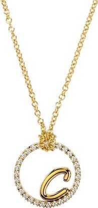 18kt yellow gold Love Letter diamond necklace