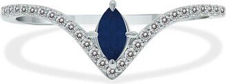 Gem Spark 14K 0.27 Ct. Tw. Diamond & Sapphire Ring