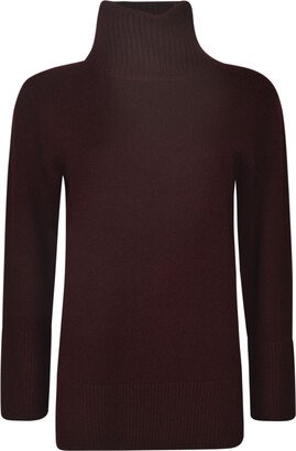 Turtleneck Plain Ribbed Sweater