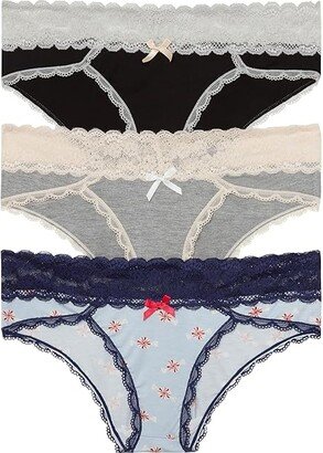 Ahna 3-Pack Hipster (Black/Heather Grey/Frost Candy) Women's Underwear