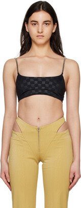 Black Monogram Bralette