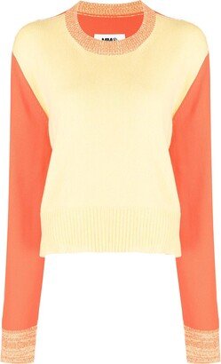 Colourblock Elbow-Patch Sweatshirt