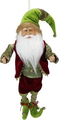 Northlight 18 Red and Green Poseable Whimsical Elf Christmas Figurine