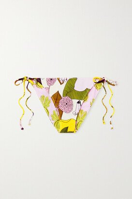 Printed Bikini Briefs - Pink