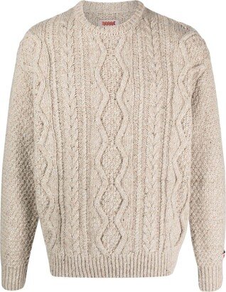 Aran cable-knit jumper