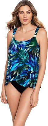 Useppa Dazzle Tankini Top (Black/Multi) Women's Swimwear