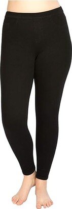 Jean-ish Ankle Leggings (Black) Women's Clothing