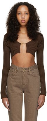 Brown La Maille Pralù Cropped Cardigan