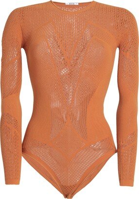 Romance Net Body Lingerie Bodysuit Camel