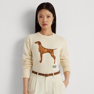 Ralph Lauren Intarsia-Knit Cotton-Blend Sweater-AA