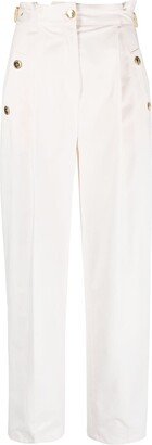 High-Waisted Tailored Trousers-AF