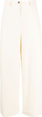 High-Waist Wide-Leg Trousers-AE