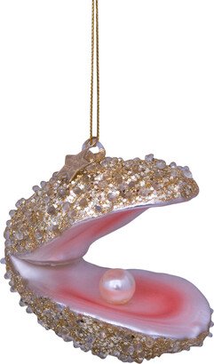 Vondels Champagne Glitter Oyster Glass Bauble