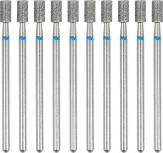 Unique Bargains Emery Nail Drill Bits Set for Acrylic Nails 3/32 Inch Nail Art Tools 44.4mm Length Blue 10Pcs