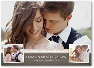 Wedding Announcements: Elegant Exchange Wedding Announcement, Brown, Signature Smooth Cardstock, Square