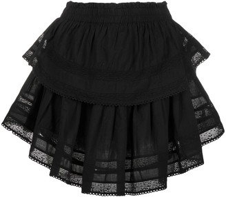 Ruffled Cotton Mini Skirt