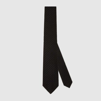 Interlocking G silk crêpe tie