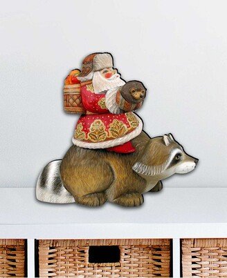 Raccoon Santa Christmas Holiday Outdoor Decor Large Ornament