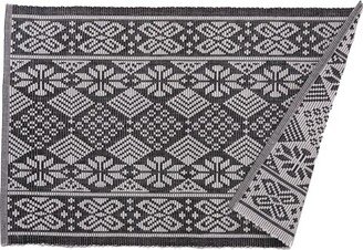 Geometric Black Cotton Woven Jacquard Placemat Set of 6