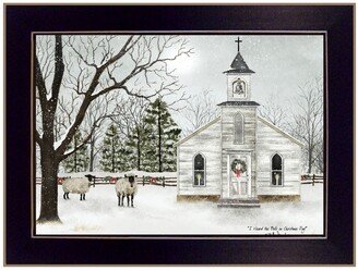 I Heard the Bells on Christmas by Billy Jacobs, Ready to hang Framed Print, Black Frame, 18