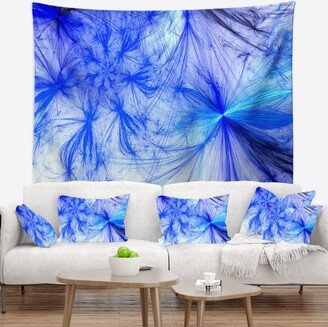 Designart 'Christmas Fireworks Blue' Abstract Wall Tapestry