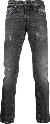 Distressed Mid-Rise Jeans