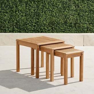 Teak Nesting Tables, Set of Three in Natural Finish