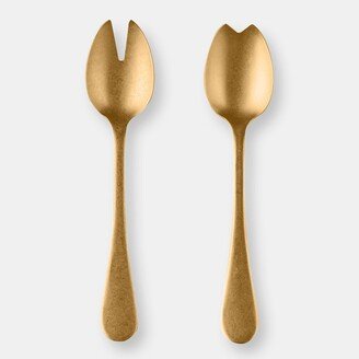 Salad Servers (Fork And Spoon) Vintage Oro