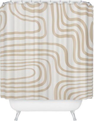 Iveta Coeur Neutral Shower Curtain