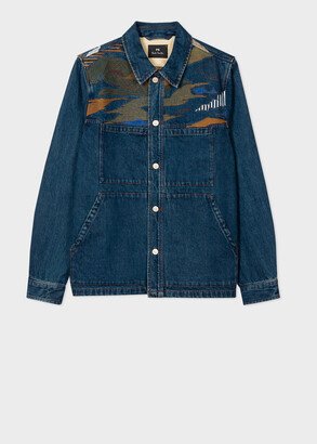 Dark-Wash Denim 'Plains' Embroidery Work Jacket-AA