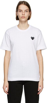 White & Black Heart Patch T-Shirt