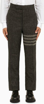 Grey wool slim trousers