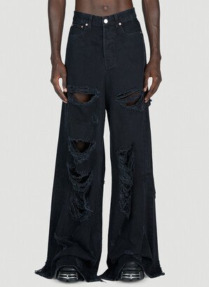 Destroyed Baggy Jeans - Man Jeans Black 30