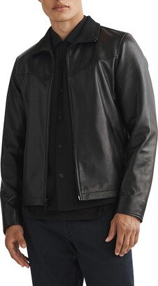 Grant Stand Collar Leather Jacket