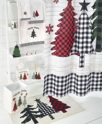 Tis The Season Holiday Plaid Resin Bath Accessories