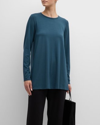 Petite Crewneck Stretch Jersey Tunic