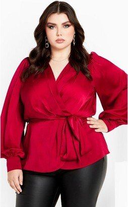 | Women's Plus Size Opulent Top - Cherry - 20W