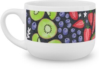 Mugs: Fruity Medley Picnic Latte Mug, White, 25Oz, Multicolor